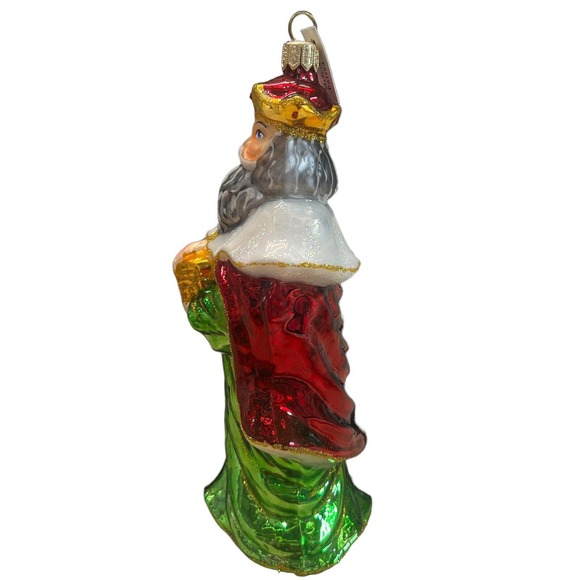Glassware Art Studio Blown Glass Ornament Wise‎ Man Hand painted Poland NIB - Picture 7 of 10